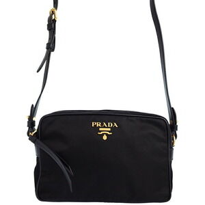 Prada Tessuto Crossbody messenger bag saffiano leather Black